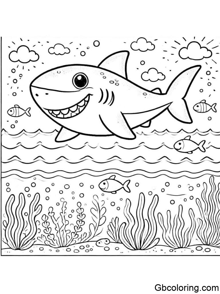 Free Printable Shark Coloring Pages for Kids - GBcoloring